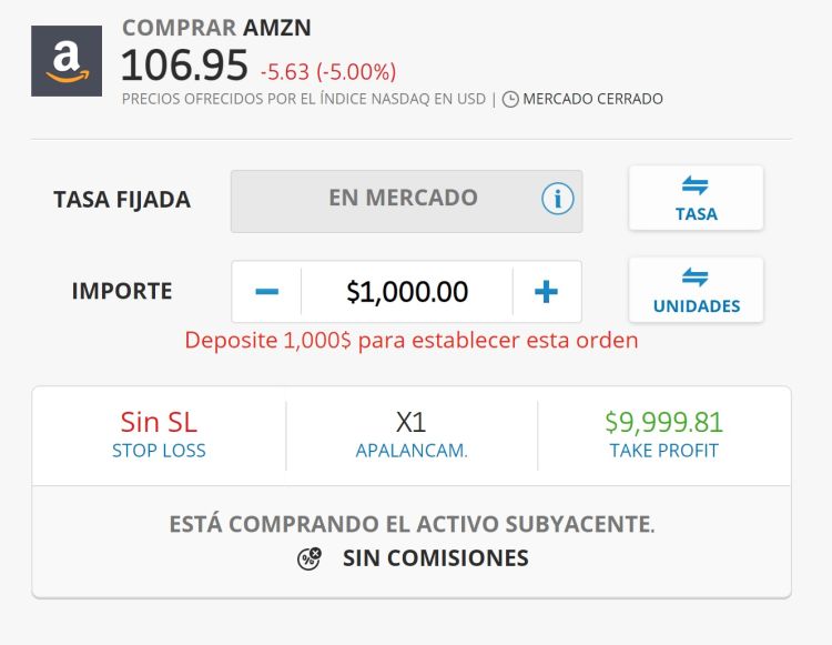 comprar acciones amazon etoro